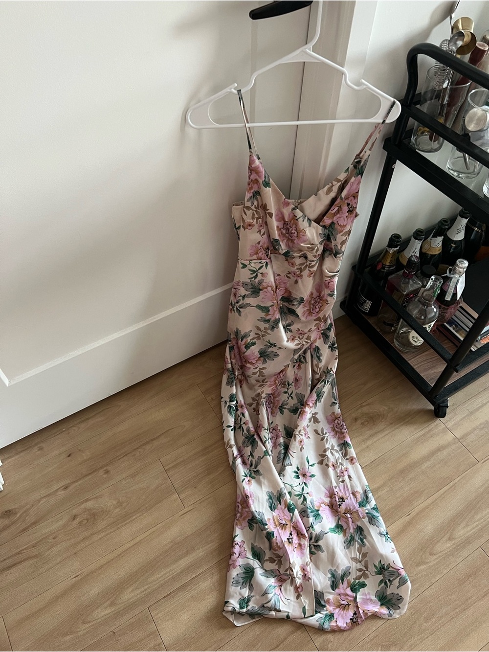 Floral Satin Slip Maxi Dress